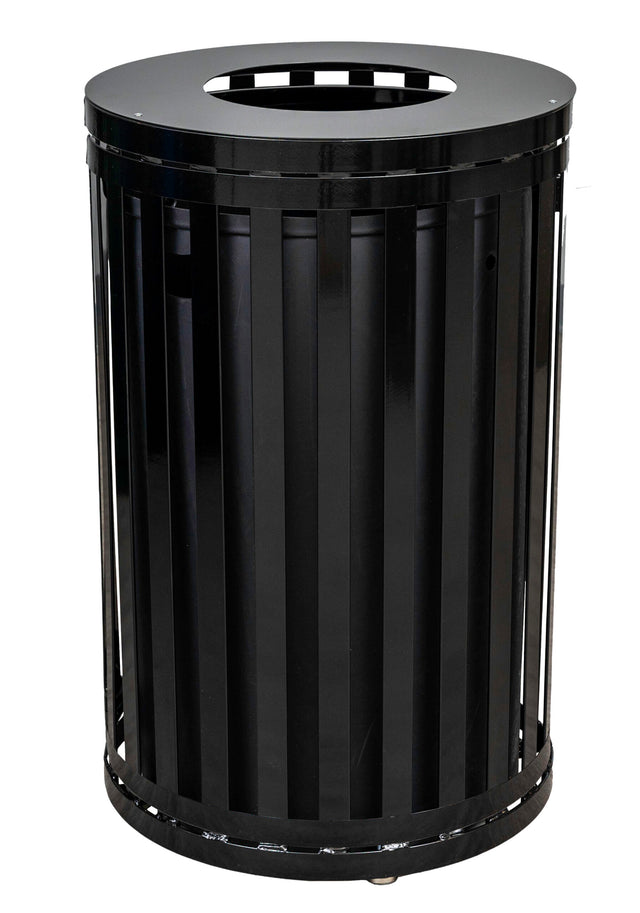 Ex-Cell Kaiser Streetscape SCTP-40 ND 45 Gal Outdoor Trash Receptacle, Black Gloss SCTP-40 ND BLK