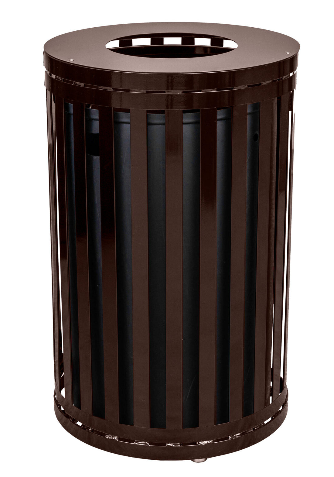 Ex-Cell Kaiser Streetscape SCTP-40 ND 45 Gal Outdoor Trash Receptacle, Coffee Gloss SCTP-40 ND COF