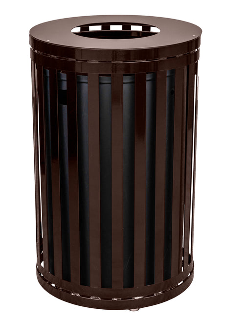 Ex-Cell Kaiser Streetscape SCTP-40 ND 45 Gal Outdoor Trash Receptacle, Coffee Gloss SCTP-40 ND COF