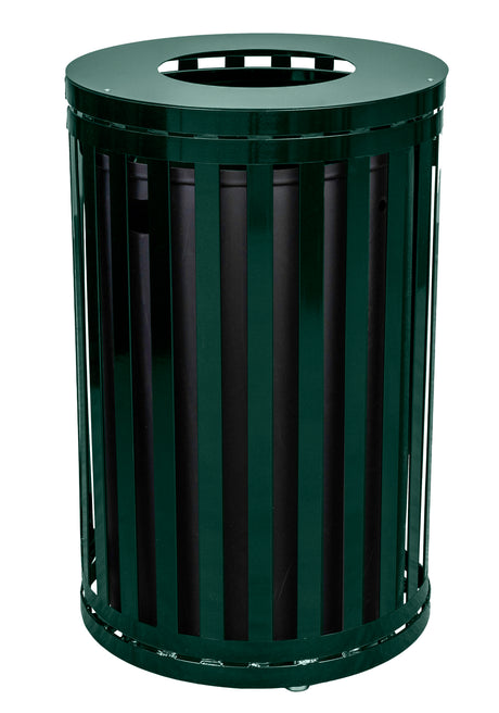 Ex-Cell Kaiser Streetscape SCTP-40 ND 45 Gal Outdoor Trash Receptacle, Hunter Green Gloss SCTP-40 ND HGR
