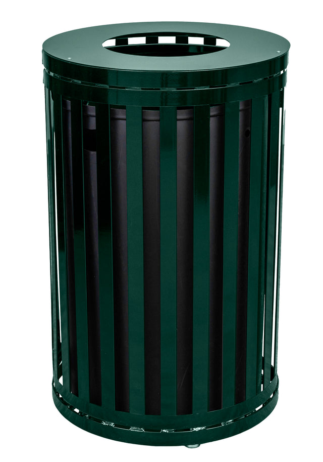 Ex-Cell Kaiser Streetscape SCTP-40 ND 45 Gal Outdoor Trash Receptacle, Hunter Green Gloss SCTP-40 ND HGR