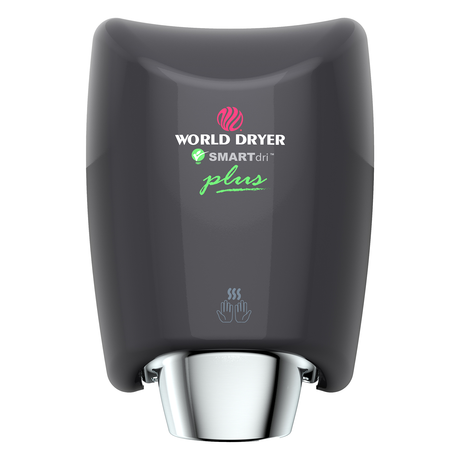 World Dryer SMARTdri Plus High-Speed Hand Dryer Black Epoxy on Aluminum 208-240V K4-162P2