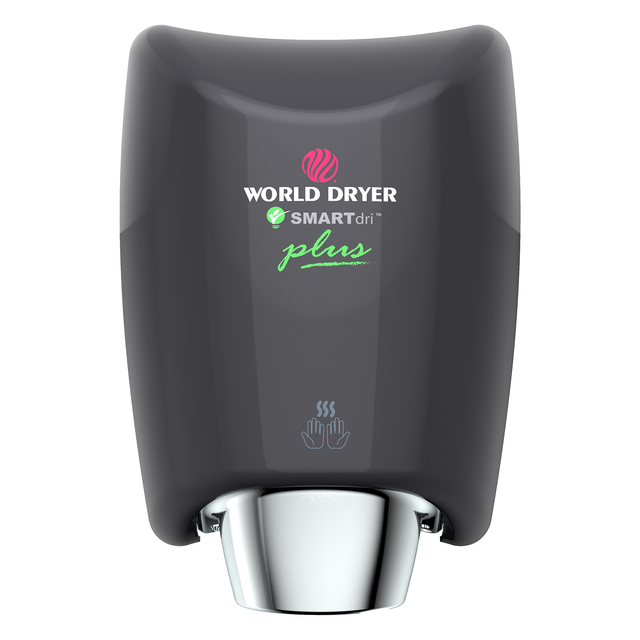 World Dryer SMARTdri Plus High-Speed Hand Dryer Black Epoxy on Aluminum 208-240V K4-162P2