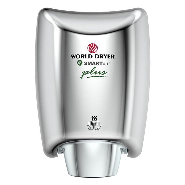 World Dryer SMARTdri Plus High-Speed Hand Dryer Polished Stainless Steel 110-120V K-972P2