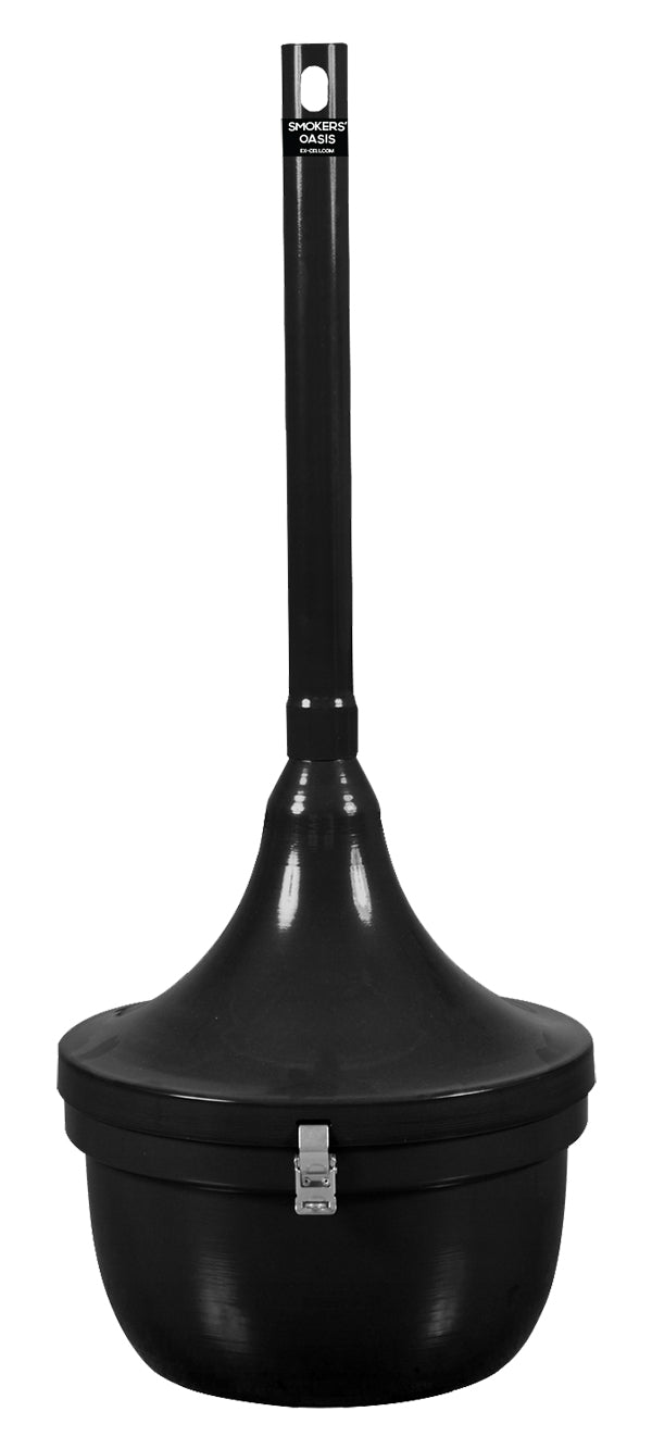 Ex-Cell Kaiser Smokers' Oasis 4.5 Gal Cigarette Receptacle, Black Gloss SRS-1 BLK