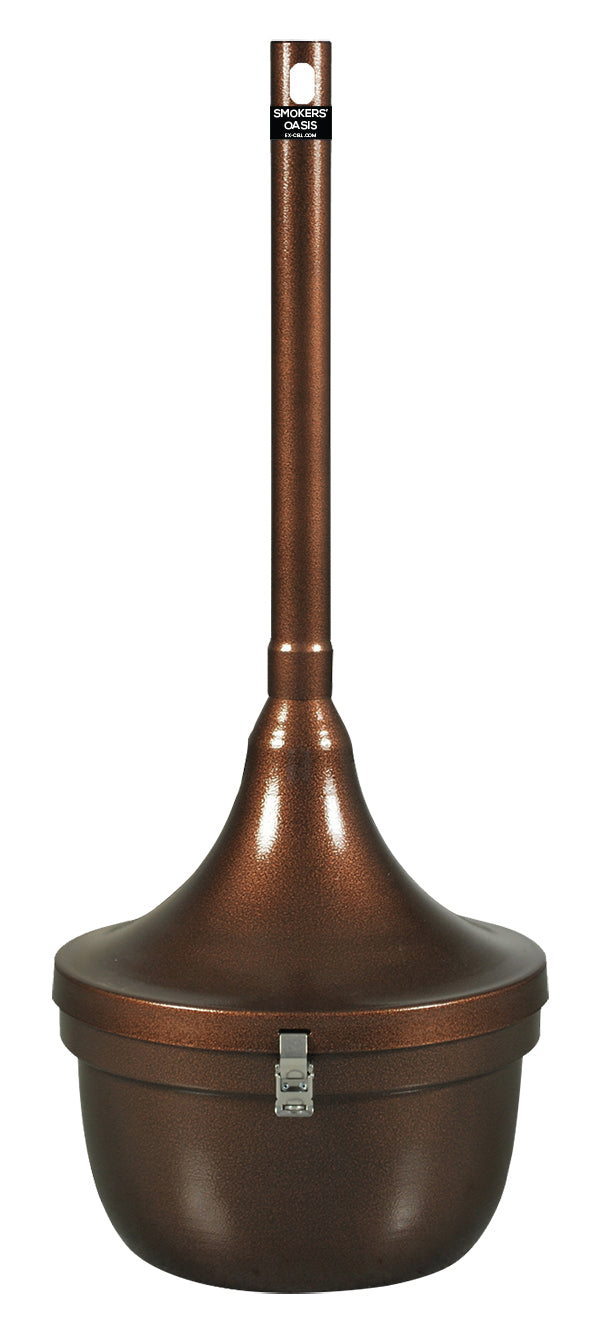 Ex-Cell Kaiser Smokers' Oasis 4.5 Gal Cigarette Receptacle, Hammered Copper SRS-1 HCPR
