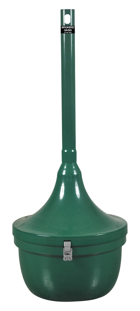 Ex-Cell Kaiser Smokers' Oasis 4.5 Gal Cigarette Receptacle, Hunter Green Gloss SRS-1 HGR