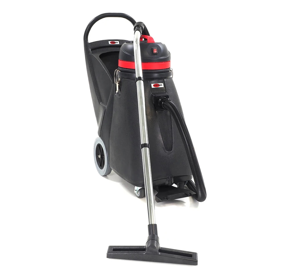 Viper (Nilfisk) Shovelnose SN18WD Wet/Dry Vacuum — 18 gal, 95 CFM, 90-110" lift, front squeegee + tool kit