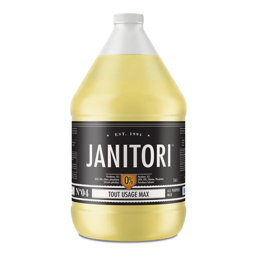 JANITORI All-Purpose Cleaner MAX No.04 - Heavy-duty plant-based commercial cleaner, Made in Canada