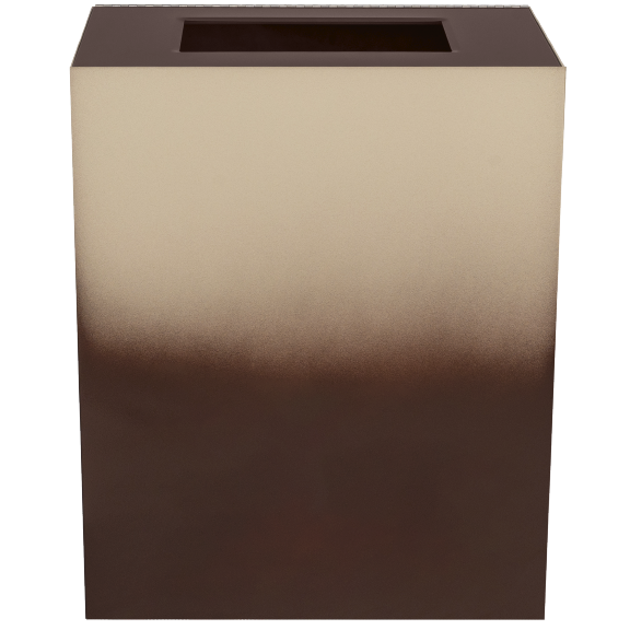 Ex-Cell Kaiser Gradience Collection 33 Gal Indoor Trash Receptacle, Mocha 2-tone RC-GRD1 MOCHA