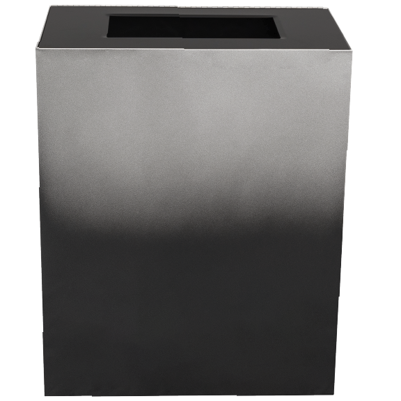 Ex-Cell Kaiser Gradience Collection 33 Gal Indoor Trash Receptacle, Onyx 2-tone RC-GRD1 ONYX