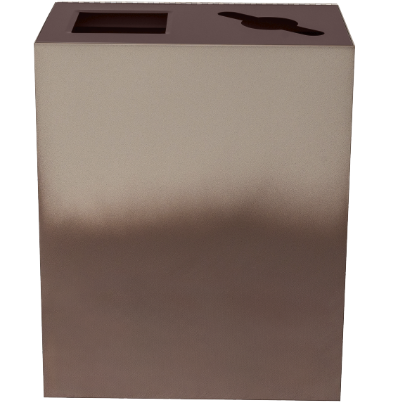 Ex-Cell Kaiser Gradience Collection 36 Gal Indoor Trash Receptacle, Espresso 2-tone RC-GRD2 ESPR