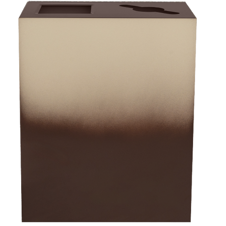 Ex-Cell Kaiser Gradience Collection 36 Gal Indoor Trash Receptacle, Mocha 2-tone RC-GRD2 MOCHA