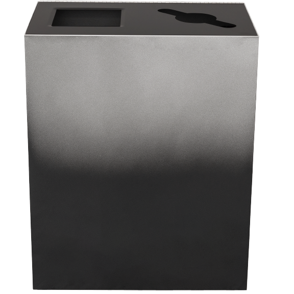 Ex-Cell Kaiser Gradience Collection 36 Gal Indoor Trash Receptacle, Onyx 2-tone RC-GRD2 ONYX