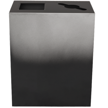 Ex-Cell Kaiser Gradience Collection 36 Gal Indoor Trash Receptacle, Onyx 2-tone RC-GRD2 ONYX