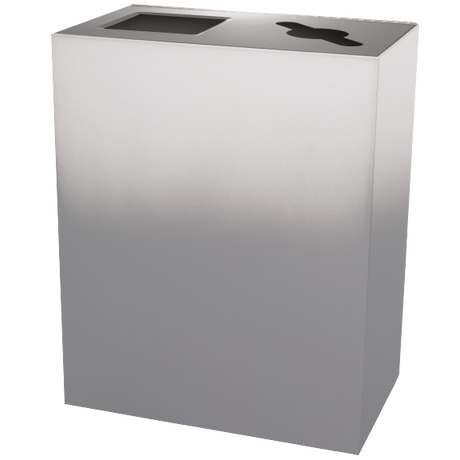 Ex-Cell Kaiser Gradience Collection 36 Gal Indoor Trash Receptacle, Smoke 2-tone RC-GRD2 SMOKE