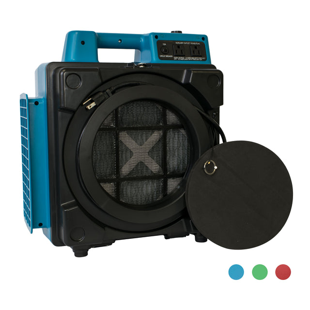 XPOWER X-2480A Professional 3-Stage HEPA Mini Air Scrubber, 550 CFM, Green (X-2480A-Green)