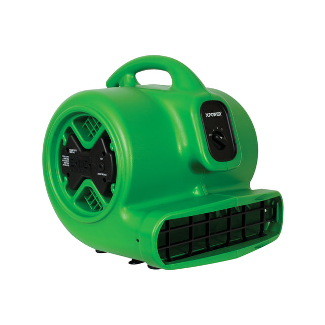 XPOWER X-600A 1/3 HP Air Mover with Daisy Chain, 2400 CFM, Green (X-600A-Green)