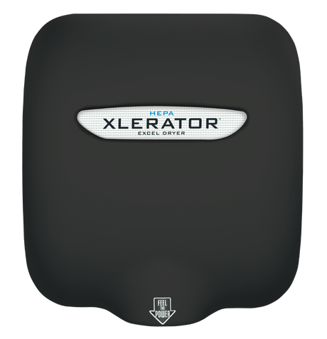 Excel Dryer XLERATOR Hand Dryer Matte Black with HEPA Filter 110-120V XL-BL-H