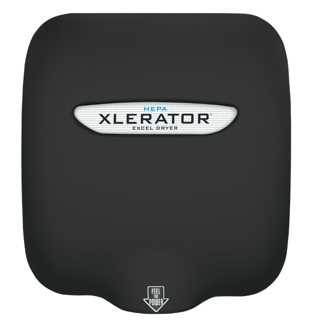 Excel Dryer XLERATOR Hand Dryer Matte Black with HEPA Filter 208-277V XL-BLV-H
