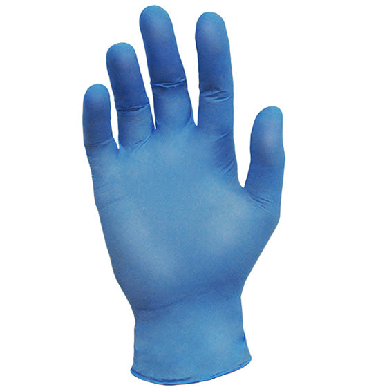 RONCO BluRite Blue Nitrile Disposable Gloves — Large, 5 Mil, Powder-Free (Case of 1,000)