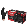 GloveWorks Heavy-Duty Industrial Black Nitrile Gloves — Medium, 6 Mil (Box of 100)