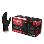 GloveWorks Heavy-Duty Industrial Black Nitrile Gloves — Medium, 6 Mil (Box of 100)