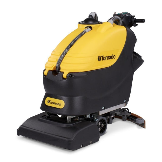 Tornado BR 22/14T Traction-Drive Cylindrical Walk-Behind Automatic Scrubber — 22" Path, 14 Gal, 24V (w/ Batteries & On-B