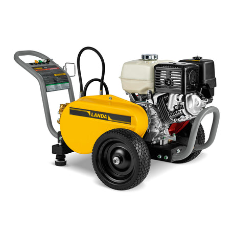 Landa PG4-35324 Portable Belt-Drive Gas Cold Water Pressure Washer — 3500 PSI, 3.7 GPM, Honda GX390 (Part No. 1.107-011.0)