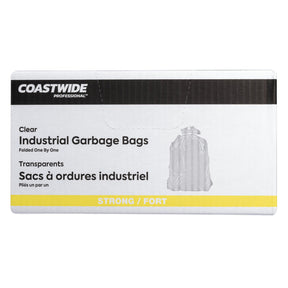 30" x 38" Strong Clear Garbage Bags — Commercial Can Liners (Case)