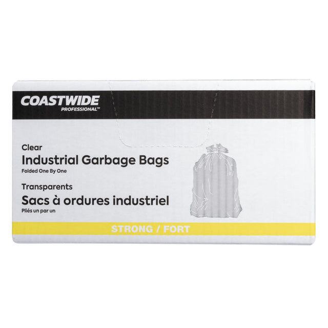30" x 38" Strong Clear Garbage Bags — Commercial Can Liners (Case)