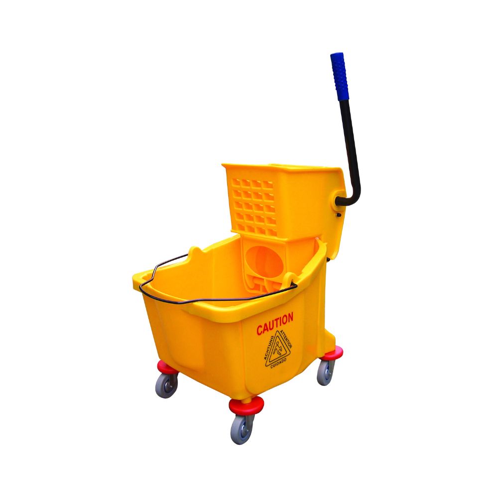 RMP Mop Bucket and Wringer — 38 Qt. Side Press, Yellow