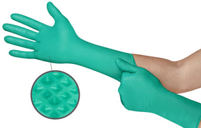 Microflex 93-287 Nitrile Disposable Gloves — Small, 8.7-mil, Powder-Free, Green (Box of 50)