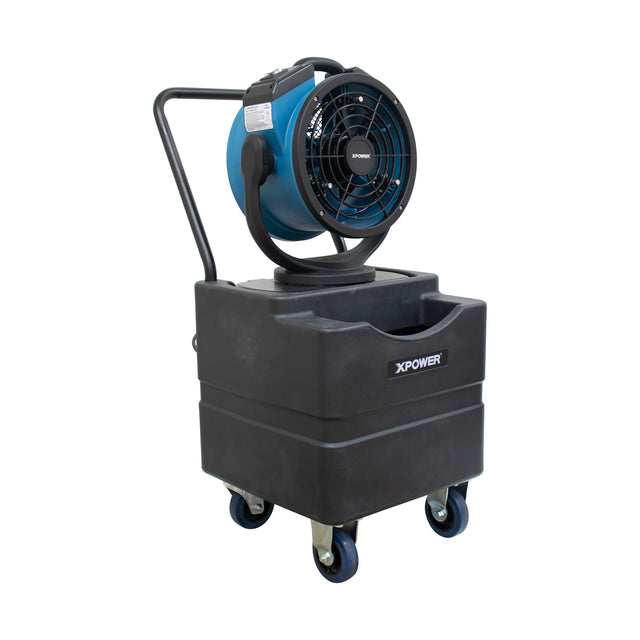 XPOWER FM-68WK Multi-purpose Oscillating Misting Fan with Built-In Water Pump and WT-45 Mobile Water Reservoir, 1000 CFM