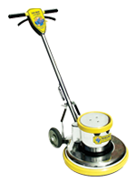 Mercury Lo-Boy Ultra-Quiet Floor Machine — 20" Apron, 175 RPM, 1.5 HP A/C, Gearbox Under Apron (Model L-20E)