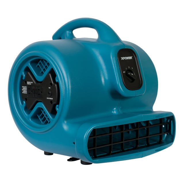 XPOWER P-600A 1/3 HP Large Industrial Floor Fan, 2600 CFM, Blue (P-600A-Blue)
