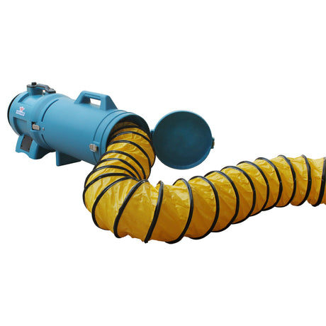 XPOWER 8DHC25 Extra Flexible 8" Diameter 25 Ft Ventilation PVC Duct Hose with Carrier