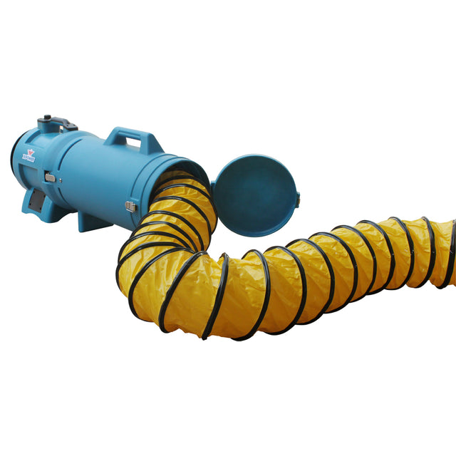 XPOWER 8DHC25 Extra Flexible 8" Diameter 25 Ft Ventilation PVC Duct Hose with Carrier