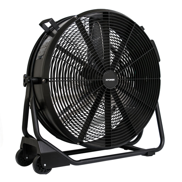 XPOWER FD-630D Brushless DC Motor High Velocity 24” Drum Fan, 5800 CFM