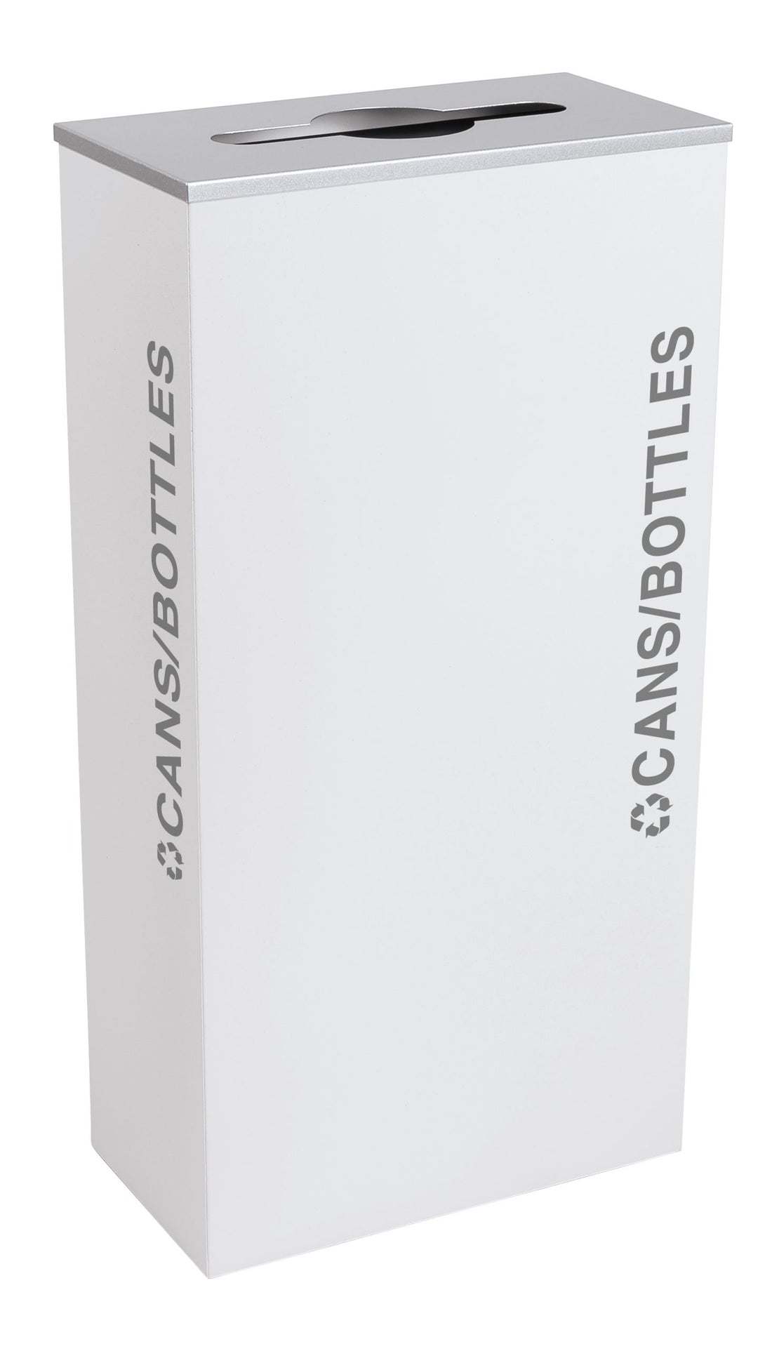 Ex-Cell Kaiser Black Tie Kaleidoscope 17 Gal Indoor Recycling Receptacle, Cans/Bottles, White Gloss RC-KD17-C BT-WHT