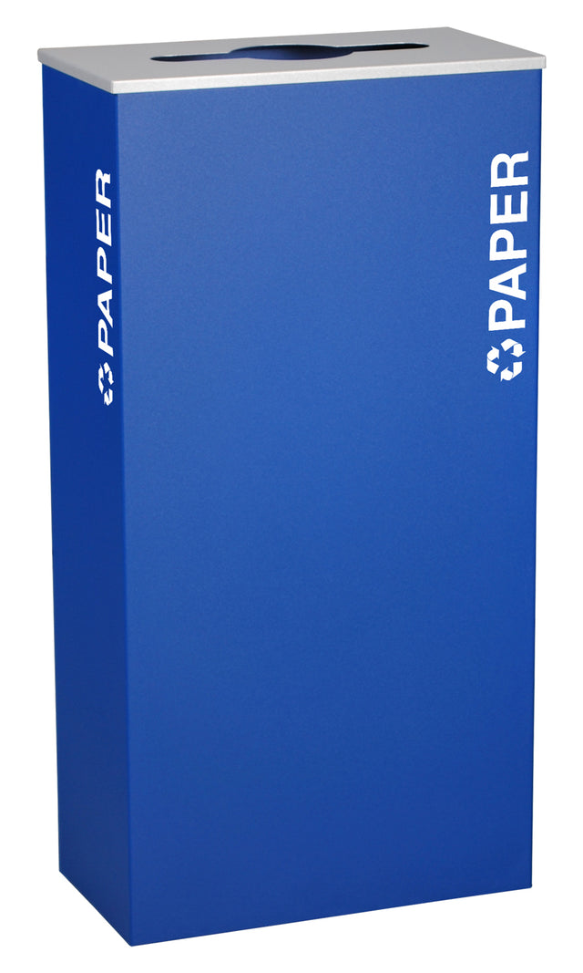 Ex-Cell Kaiser Kaleidoscope XL Series 17 Gal Indoor Recycling Receptacle, Paper, Royal Texture RC-KD17-P RYX