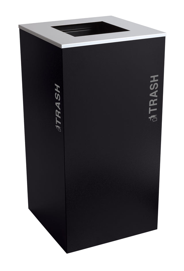 Ex-Cell Kaiser Black Tie Kaleidoscope 36 Gal Indoor Trash Receptacle, Pebble Black Gloss RC-KD36-T BT-PBG