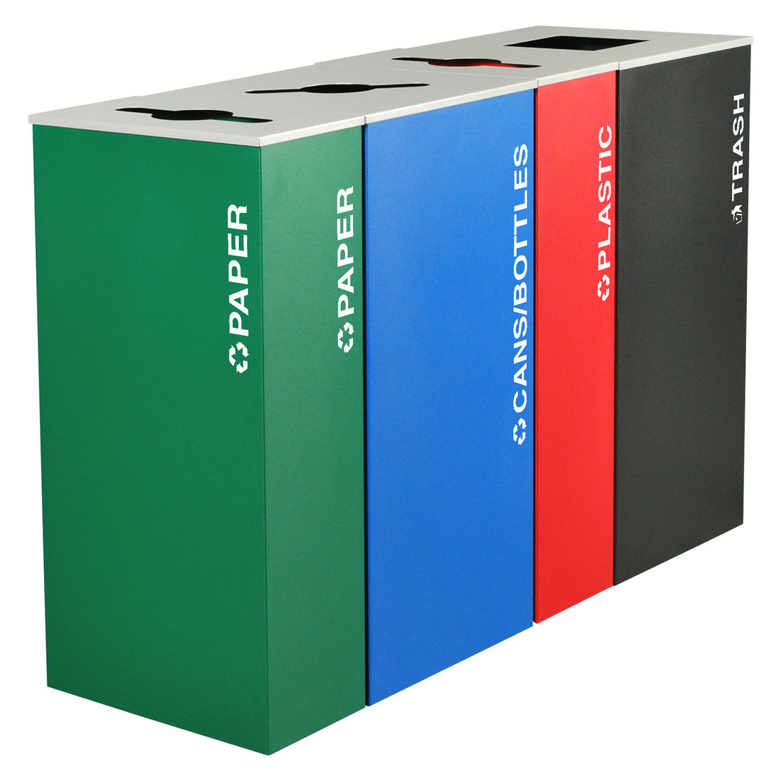 Ex-Cell Kaiser Kaleidoscope XL Series 17 Gal Indoor Recycling Receptacle, Recyclables, Emerald Texture RC-KD17-R EGX