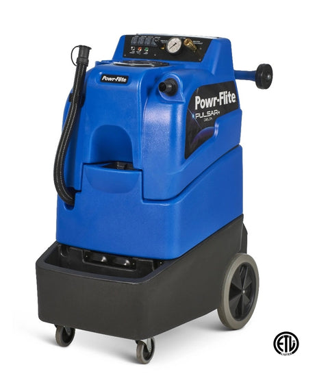 Powr-Flite Pulsar Delta+ PE310-G15-U Heated Carpet Extractor — 15 gal, 50-500 PSI, Dual-Element Heat, Dual Airwatt Vac
