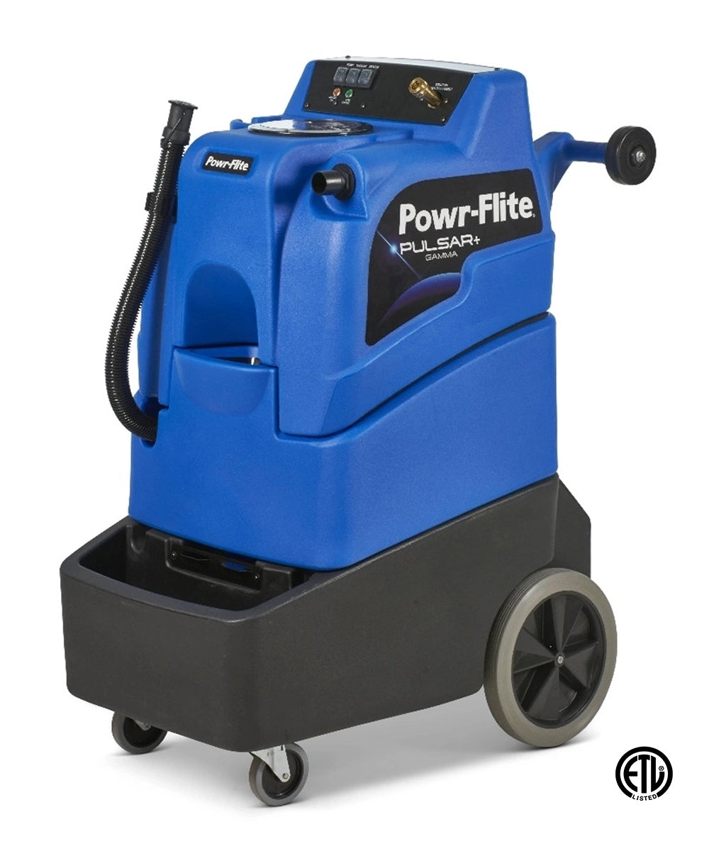 Powr-Flite Pulsar Gamma+ PE200-G15-U Heated Carpet Extractor — 15 gal, 220 PSI, Single-Element Heat, Airwatt Vac