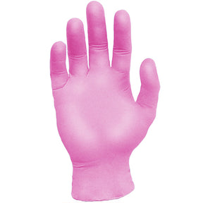 RONCO Touch Pink Nitrile Exam Gloves — Small, Powder-Free (100/Box)