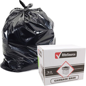 Black Garbage Bags — 22" x 24" Regular Black (Case of 500)