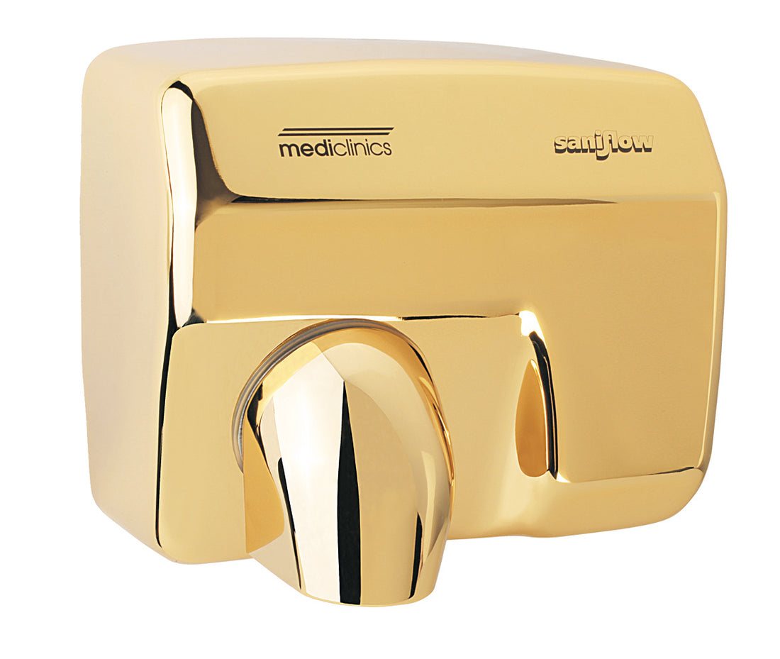 Saniflow Saniflow Automatic Hand Dryer Steel Gold Plated E88AO-UL