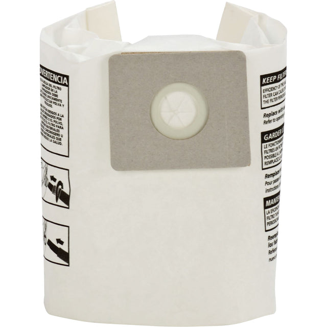 Shop Vac Single-Ply Wet/Dry Vacuum Bags, 3 US gal.