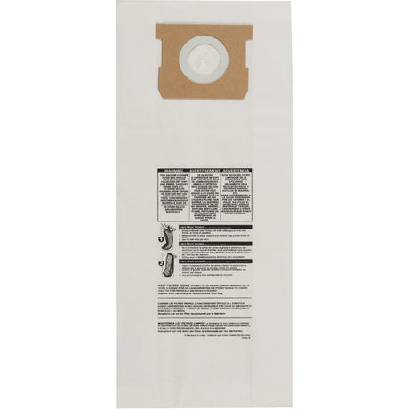 Shop Vac Type O Hang Up/Bulldog Vacuum Paper Bags, 5 US gal.